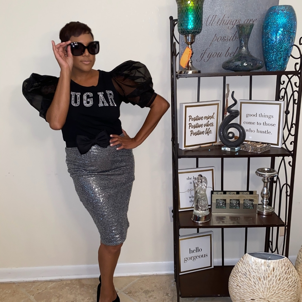 Sequin skirt
